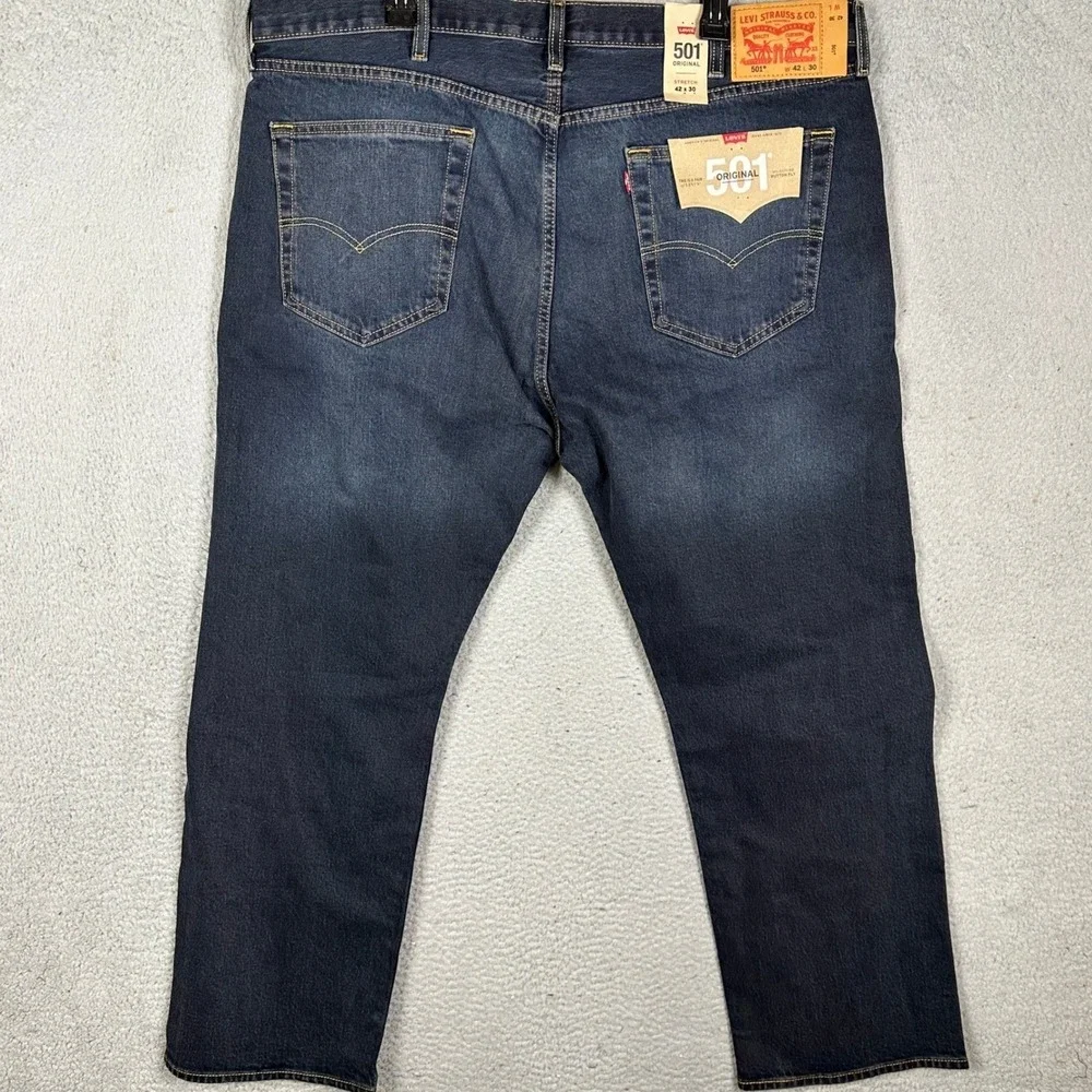 NEW Levis 501 XX Jeans Men 42X30 Blue Original Fit Straight Leg Button Fly Denim